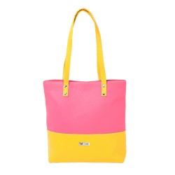 Beau Design Stylish  Yellow Color Imported PU Leather Casual Tote Handbag With For Women's/Ladies/Girls